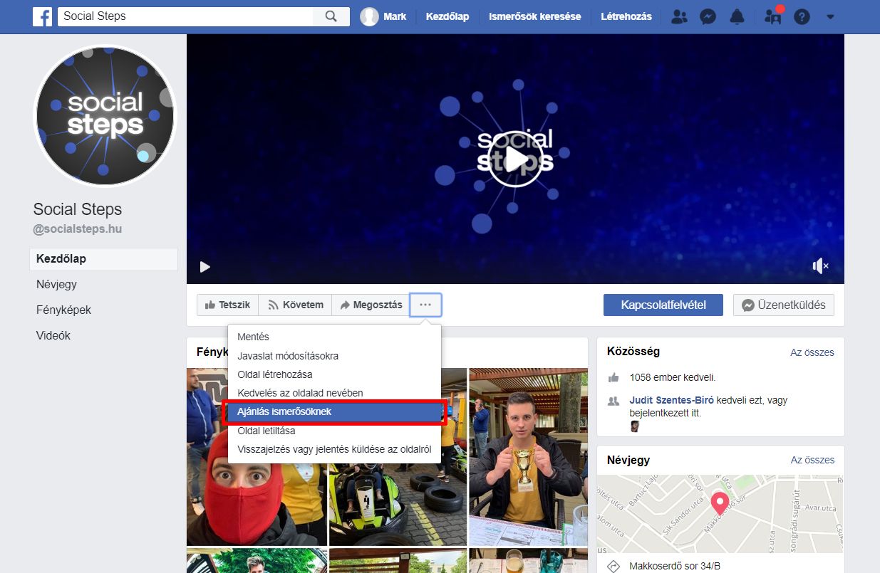 Social Steps marketing ügynökség Szeged - Sikeres Facebook üzleti oldal - a kollégák bevonásával